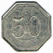 50 Centimes - Saint Menehould 51, France,  reverse image