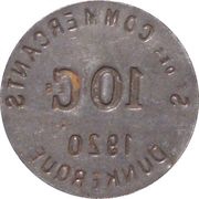 10 Centimes, France, 1920-1921 reverse image