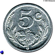 5 Centimes reverse image