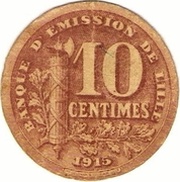 10 Centimes Lille reverse image