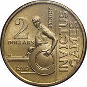 2 Dollars - Elizabeth II 4th Portrait - Invictus Games Sydney 2018, Australia, 2018 reverse image