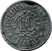 10 Centimes Calaisis reverse image