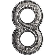 2 Dollars - Elizabeth II 4th Portrait - Figure Eight Dragon, Australia, 2018 reverse image