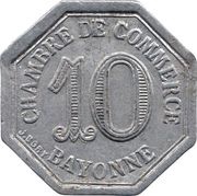 10 Centimes, France, 1920 reverse image