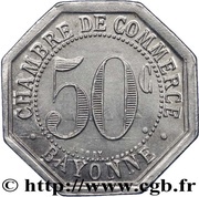 50 Centimes, France, 1920 reverse image