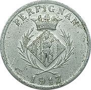 5 Centimes - Chambre Syndicale des Commerçants - Perpignan [66] Aluminium obverse image
