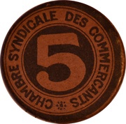 5 Centimes - Chambre Syndicale des Commerçants - Perpignan [66] reverse image