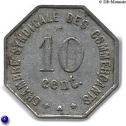 10 Centimes Perpignan, France, 1917-1924 reverse image