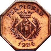 10 Centimes - Chambre Syndicale des Commerçants - Perpignan [66] Copper obverse image