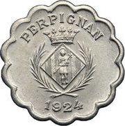 25 Centimes - Chambre Syndicale des Commerçants - Perpignan [66] Nickel-silver obverse image