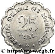 25 Centimes - Chambre Syndicale des Commerçants - Perpignan [66] Nickel-silver, France, 1917-1924 reverse image