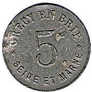 5 Centimes Crecy en Brie obverse image