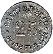 25 Centimes Crecy en Brie obverse image