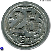 25 Centimes Gournay-en-Bray, France,  reverse image