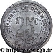25 Centimes, France, 1920-1922 reverse image