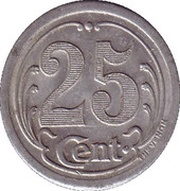 25 Centimes, France, 1922 reverse image
