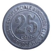 25 Centimes, France, 1922 reverse image