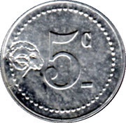 5 Centimes - Comité Municipal d'Alimentation Saint-mandé, France,  reverse image