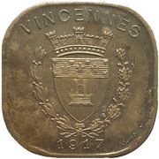 20 Centimes - Union Commerciale et Industrielle - Vincennes [94] Brass obverse image