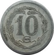 10 Centimes, France,  reverse image