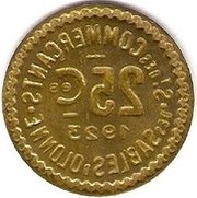 25 Centimes, France, 1923 reverse image