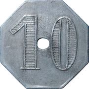 10 Centimes - Groupement de Commerçants - Poissy [78], France,  reverse image