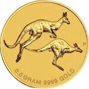 2 Dollars - Elizabeth II 4th Portrait - Mini Roo - Gold Bullion Coin, Australia, 2018 reverse image