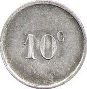 10 Centimes, France,  reverse image