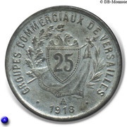 25 Centimes, France, 1918 reverse image
