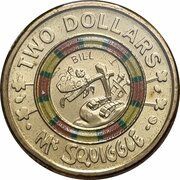 2 Dollars - Elizabeth II 4th Portrait - Mr Squiggle 60 Years, Bill, Australia, 2019 reverse image
