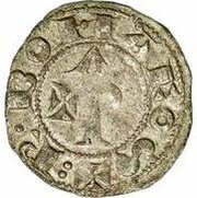 Denier in the name of Raymond, under Alphonse of Poitiers obverse image