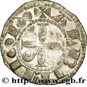 Denier in the name of Raymond, under Alphonse of Poitiers reverse image