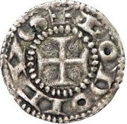 Denier with four annulets without crosslet - Immobilization in the name of Louis IV obverse image