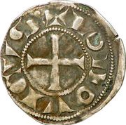 Denier with aligned annulets - Immobilization of Louis IV obverse image
