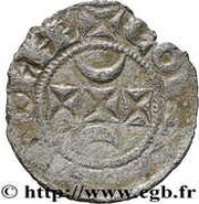 Denier - Hugh XIII, France, 1282-1303 reverse image