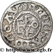 Denier - Geoffrey II / Geoffrey III, France, 1040-1069 reverse image