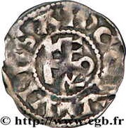 Denier - Fulk V / Geoffrey VI, France, 1109-1199 reverse image