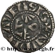 Denier - Charles I, France, 1246-1266 reverse image