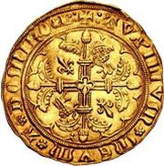 Gold Hardi - Edward of Woodstok, France, 1368-1372 reverse image