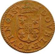 Double Tournois - Charles I 3rd type, France, 1608-1613 reverse image