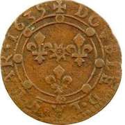 Double Tournois - Charles I 14th type, France, 1635 reverse image