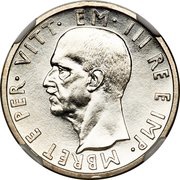 5 Lek - Victor Emmanuel III Trial strike obverse image