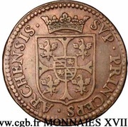 Liard - Charles I large bust, France, 1608-1614 reverse image
