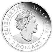 2 Dollars - Elizabeth II 6th Portrait - Australian Wedge-Tailed Eagle - Silver Coin obverse image