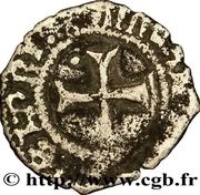 Obol with mitre - Eustace of Levis, France, 1476-1489 reverse image