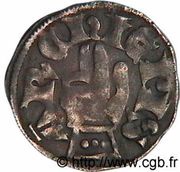 Denier anonymous with blessing hand obverse image