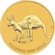 2 Dollars - Elizabeth II 6th Portrait - Mini Roo - Gold Bullion Coin, Australia, 2019 reverse image