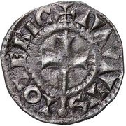 Denier anonymous with cross dividing legend obverse image