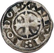 Denier anonymous ALTISIODOR; half crosslets obverse image