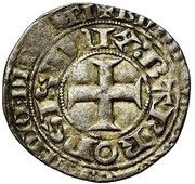 White Denier - Robert, France, 1365-1411 reverse image